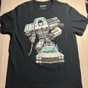 Transformers X Ghostbusters t shirt sz L